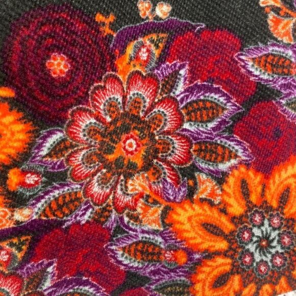 Free People Floral Boho Corduroy Shirred Elastic Waist Colourful Y2K  Mini Skirt - Picture 6 of 10